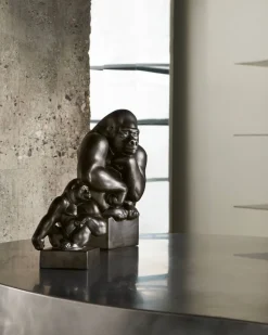 Royal Copenhagen Gaver Til Ham|Figurer<Gorilla figur grafit 20,5 cm fra