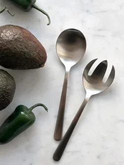 Kay Bojesen Denmark Service<Grand Prix Salatbestik i mat stål, lille fra Kay Bojesen