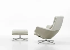 Vitra Fodskamler|Lænestole<Grand Relax Lænestol inkl. Fodskammel, grey/beige fra