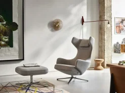 Vitra Lænestole<Grand Repos Lænestol, cream/dark brown fra