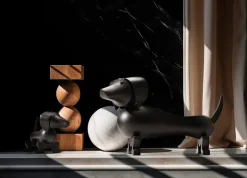 Kay Bojesen Gaver Til Ham|Figurer<Gravhund mørkbejdset, lille af