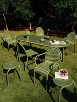 Tom Dixon Havestole<Groove Arm Chair fra