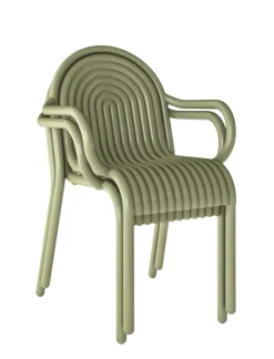 Tom Dixon Havestole<Groove Arm Chair fra