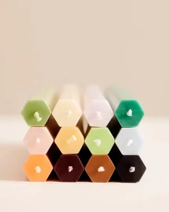 HAY Stearinlys<Hexagon Candle 4 Stk., dark fra