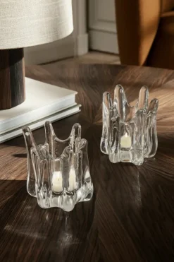Ferm Living Lysestager<Holo Tealight Candleholder, Clear fra