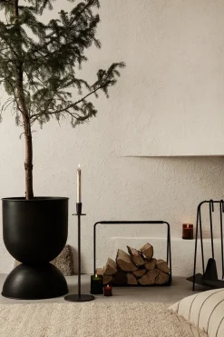 Ferm Living Vaser<Hourglass Pot, sort fra