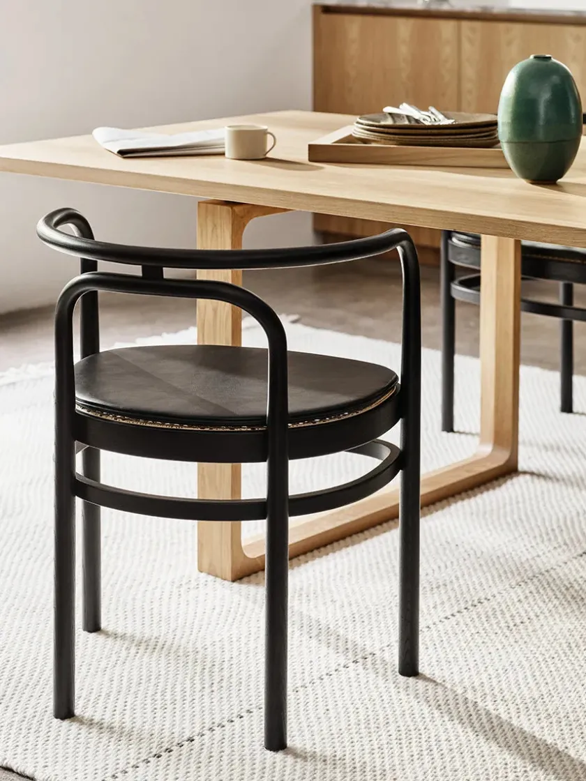 Fritz Hansen Hynder|Tilbehør Til Stole<Hynde til PK15 Stol, sort Grace læder af Poul Kjærholm