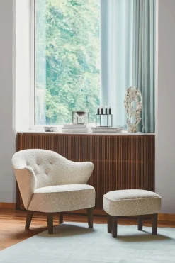 Audo Copenhagen Fodskamler|Lænestole<Ingeborg med Fodskammel, Boucle fra