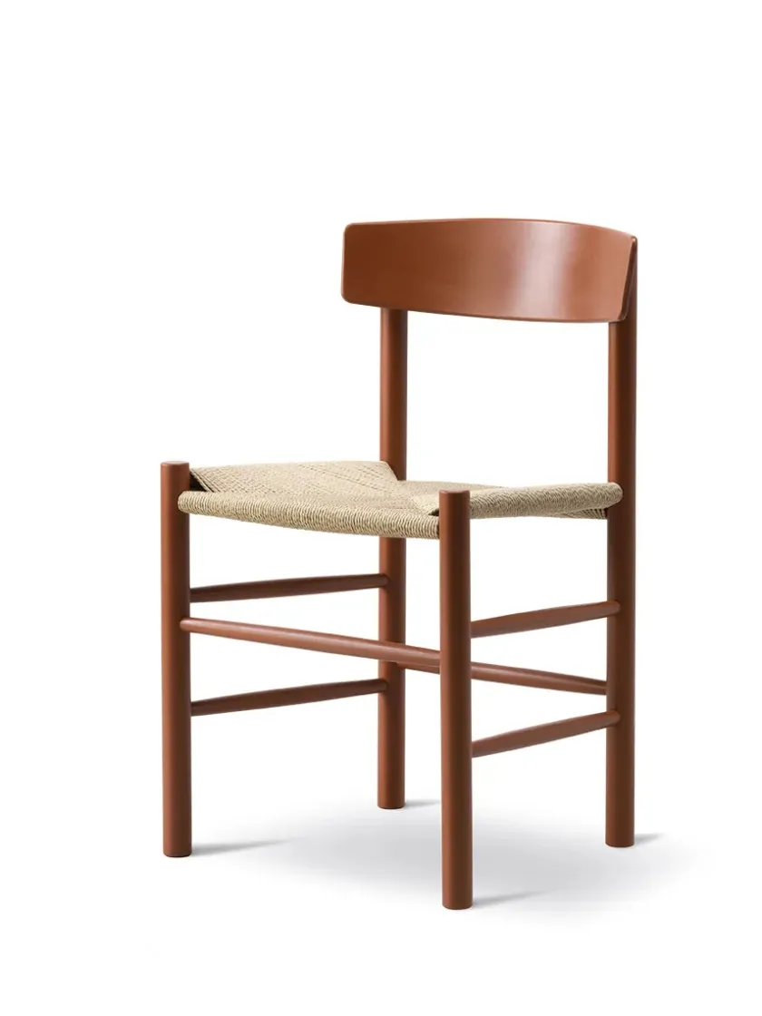 Fredericia Furniture Spisebordsstole<J39 Folkestolen, heritage red af Børge Mogensen