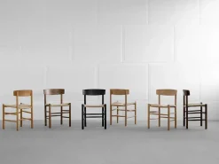 Fredericia Furniture Spisebordsstole<J39 Folkestolen, heritage red af Børge Mogensen