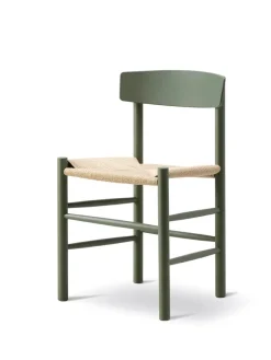 Fredericia Furniture Spisebordsstole<J39 Folkestolen, indigo blue af Børge Mogensen