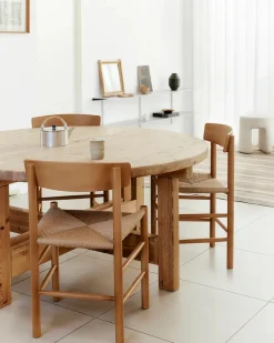 Fredericia Furniture Spisebordsstole<J39 Folkestolen, indigo blue af Børge Mogensen