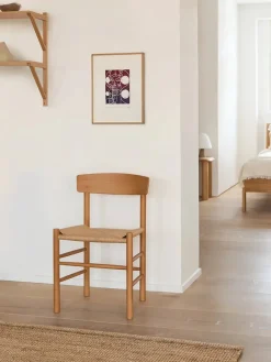 Fredericia Furniture Spisebordsstole<J39 Folkestolen, indigo blue af Børge Mogensen