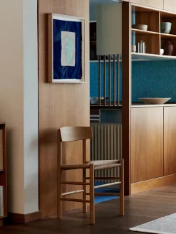 Fredericia Furniture Spisebordsstole<J39 Folkestolen, lys olieret eg af Børge Mogensen