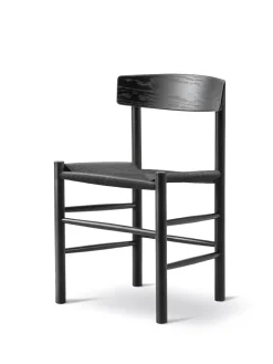 Fredericia Furniture Spisebordsstole<J39 Folkestolen, lys olieret eg af Børge Mogensen