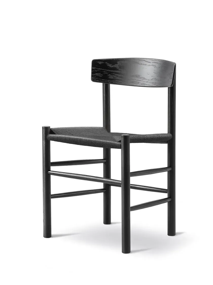 Fredericia Furniture Spisebordsstole<J39 Folkestolen, lys olieret eg af Børge Mogensen