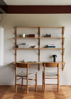 Fredericia Furniture Spisebordsstole<J39 Folkestolen Sædepolstret, Sort Canvas af Børge Mogensen