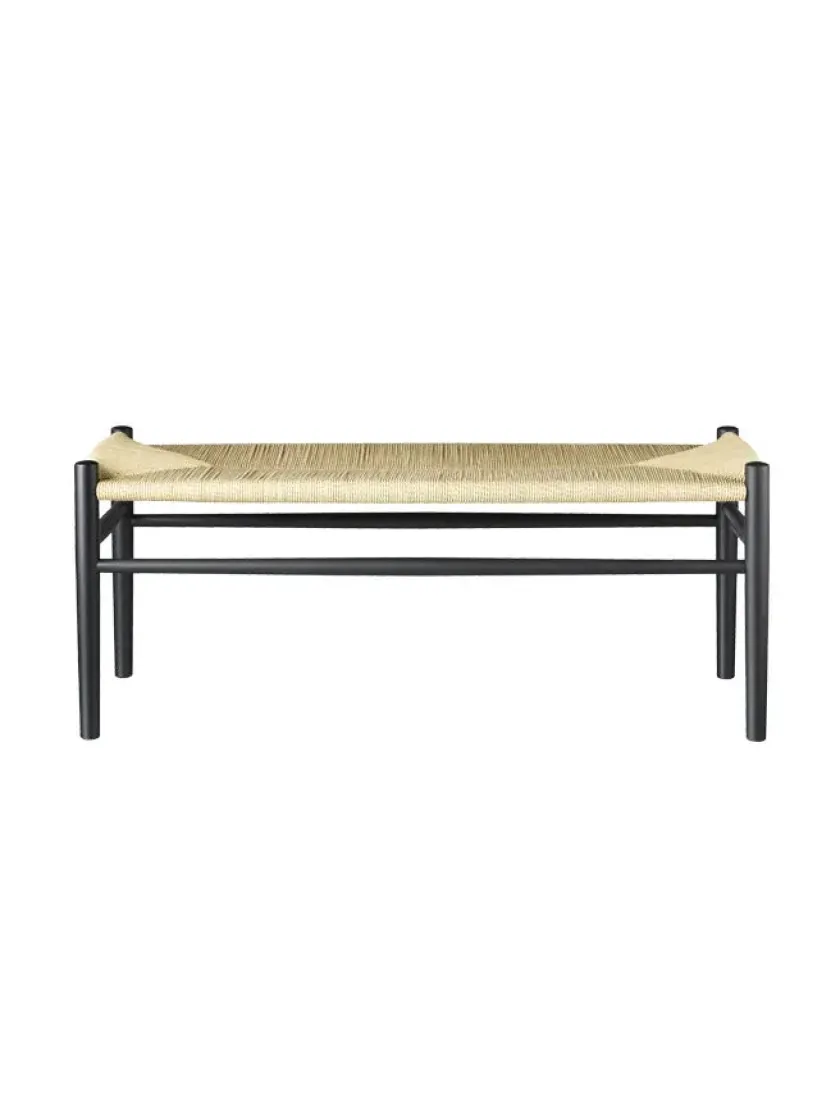 FDB Møbler Bænke<J83B Bænk, sortlakeret bøg fra