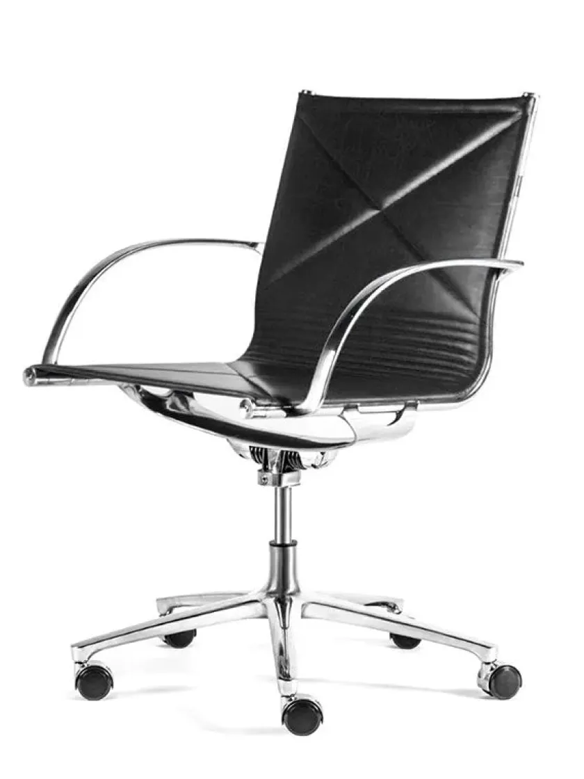 Montana Kontorstole<Joint 1211, sort læder fra