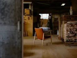 House of Finn Juhl Lænestole<Kaminstolen, eg olie af Finn Juhl