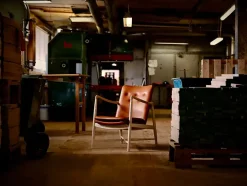 House of Finn Juhl Lænestole<Kaminstolen, eg olie af Finn Juhl