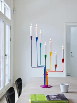 Piet Hein Lysestager<Karlsvognen Table Lysestage, rød fra