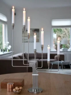 Piet Hein Lysestager<Karlsvognen Table Lysestage, sort fra