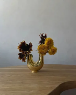 Hein Studio Vaser<Kazumi StudioVase, gold fra Hein