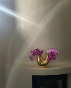 Hein Studio Vaser<Kazumi StudioVase, gold fra Hein