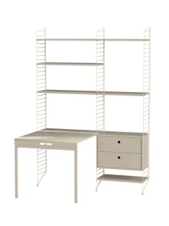 String Furniture Reolsystemer<Kontor, bundle E fra String