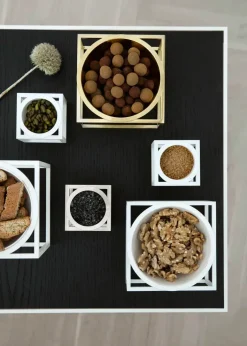 Audo Copenhagen Service<Kubus Bowl Centerpiece Small, sort fra