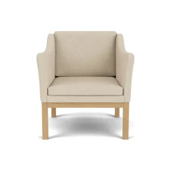 FDB Møbler Lænestole<L46 MK155 lænestol, sort læder af Mogens Koch