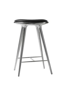 Mater Barstole<Lav barstol i mørkbejdset bøg fra