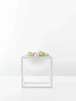 Audo Copenhagen Service<Lille Kubus Skål, hvid fra