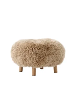 &Tradition Puffer|Lænestole<Little Petra Pouf, sheepskin honey 50 mm fra