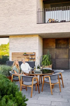 Cane-line Havestole<Luna Stol, teak/grey fra