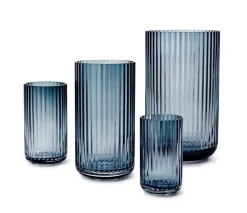 Lyngby Porcelæn Vaser<Lyngbyvasen blå glas fra