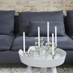 STOFF Nagel Stearinlys|Lysestager<Lys i hvid til Nagel lysestage