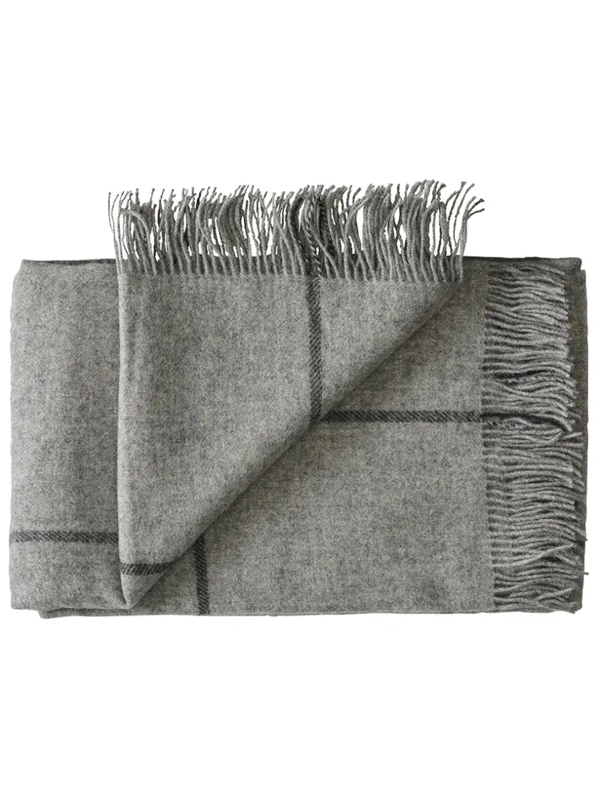 Silkeborg Uldspinderi Puder Og Plaider<Mandø Plaid, nordic grey fra