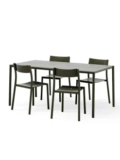 New Works Havemøbelsæt<May sæt, 4 stole og bord 170x85 i light grey fra