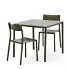 New Works Havemøbelsæt<May sæt, 2 stole og bord 85x85 i dark green fra
