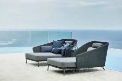 Cane-line Udendørs Loungemøbler<Mega Daybed, venstre, inkl. hyndesæt fra