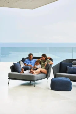 Cane-line Udendørs Loungemøbler<Mega Daybed, venstre, inkl. hyndesæt fra