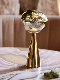 Tom Dixon Spots|Portable Lamper<Melt Portable Bordlampe, gold fra