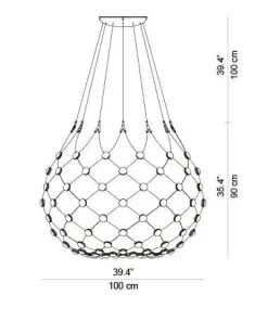 Luceplan Pendler|Spots<Mesh LED pendel Ø100 fra