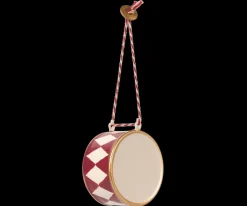 Maileg Juletræspynt<Metal Ornament, tromme, lille - rød fra