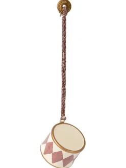 Maileg Juletræspynt<Metalophæng, lille tromme, lys lilla fra