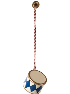 Maileg Juletræspynt<Metalophæng, lille tromme, lys lilla fra