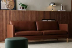 Mogens Hansen Sofaer<MH276 3 pers. sofa i Baltique anilinlæder fra