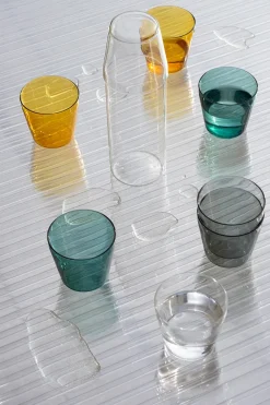 Nine Kander|Service<Milk, set of 1 carafe + 2 glasses, clear fra